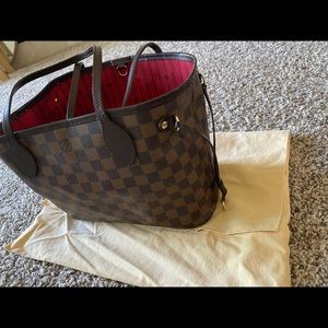 AUTHENTIC Louis Vuitton PM Neverfull. Damier Ebene Canvas. Dust bag included.